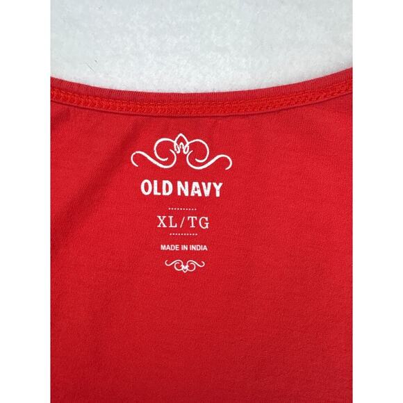 Women’s Old Navy Size XL Blood Orange Embroidered Tank. - Picture 3 of 4